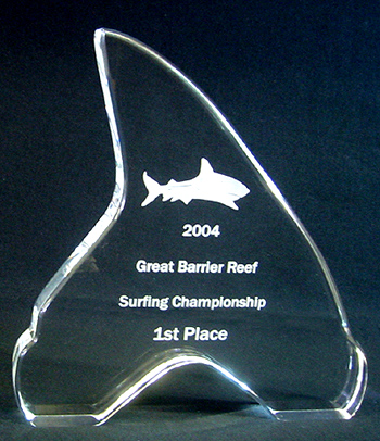 Acrylic False Mako Shark Tooth Trophy
